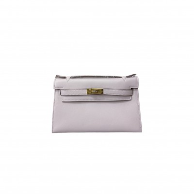 HERMÈS MINI KELLY MAUVE LIGHT FANTASY PURPLE (22*14*7cm) 
